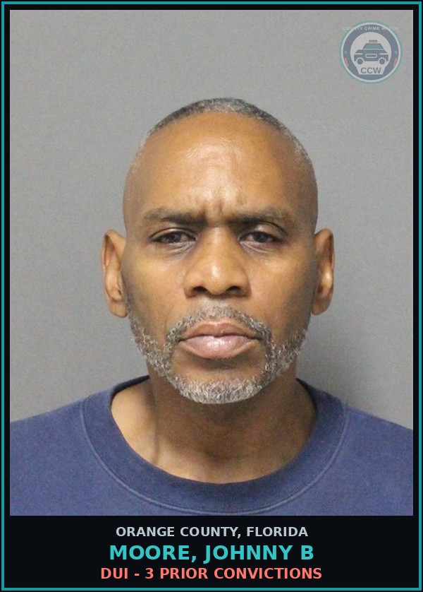 Booking mugshot of MOORE, JOHNNY B in Orange County