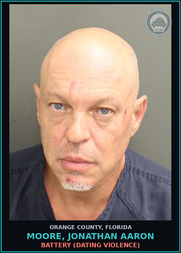 Booking mugshot of MOORE, JONATHAN AARON in Orange County