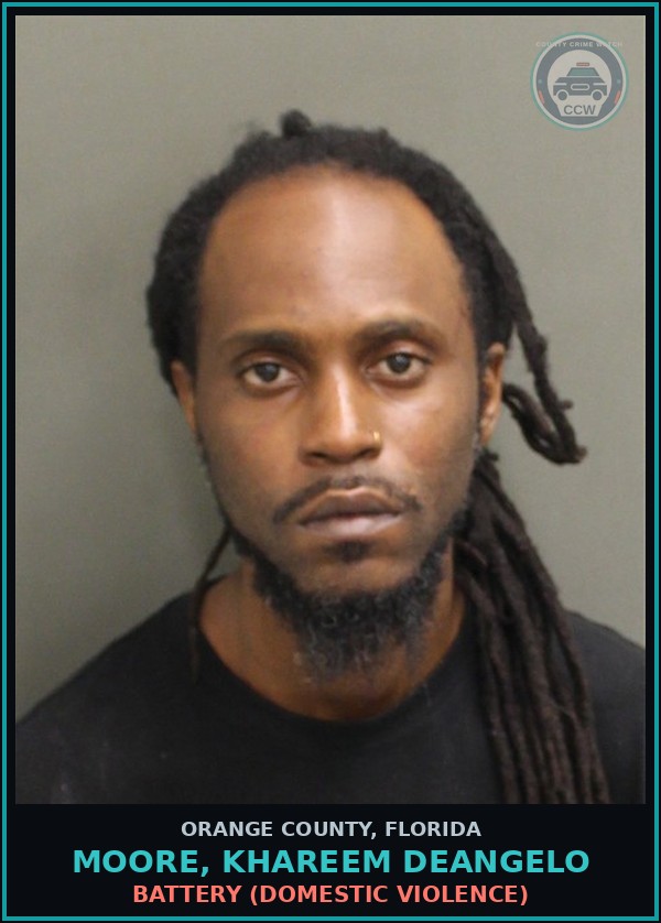 Booking mugshot of MOORE, KHAREEM DEANGELO in Orange County