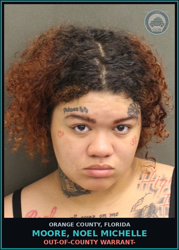 Booking mugshot of MOORE, NOEL MICHELLE in Orange County