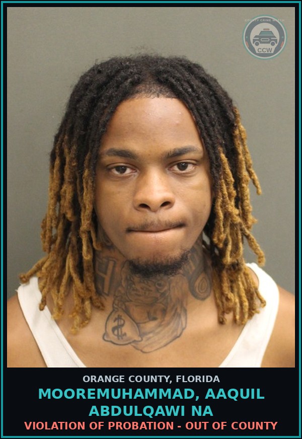 Booking mugshot of MOOREMUHAMMAD, AAQUIL ABDULQAWI NA in Orange County