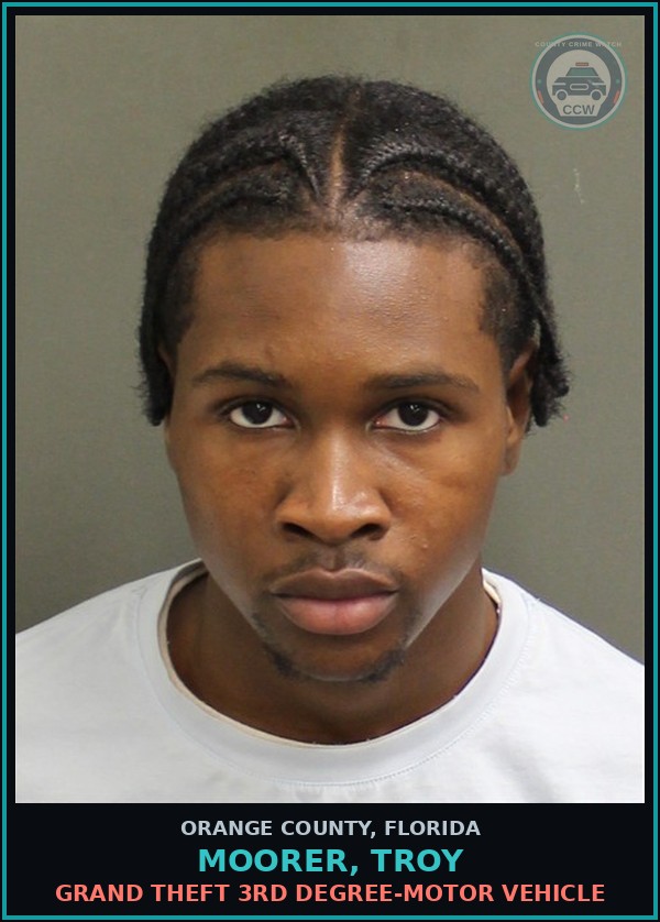 Booking mugshot of MOORER, TROY in Orange County