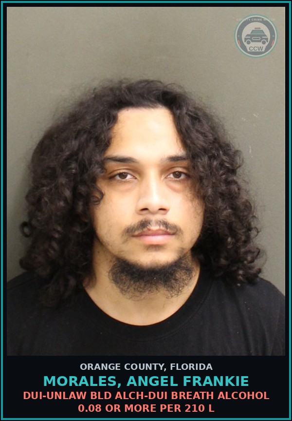 Booking mugshot of MORALES, ANGEL FRANKIE in Orange County