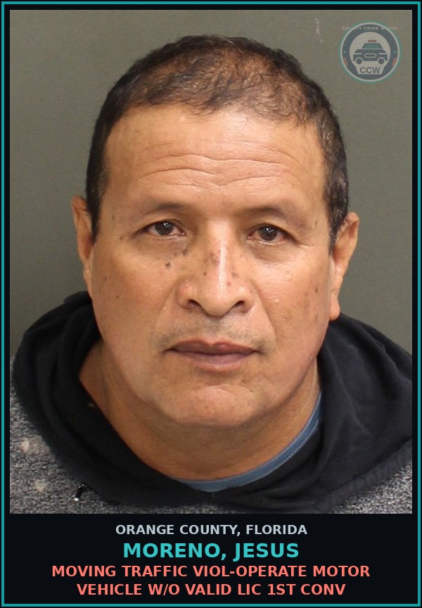 Booking mugshot of MORENO, JESUS in Orange County
