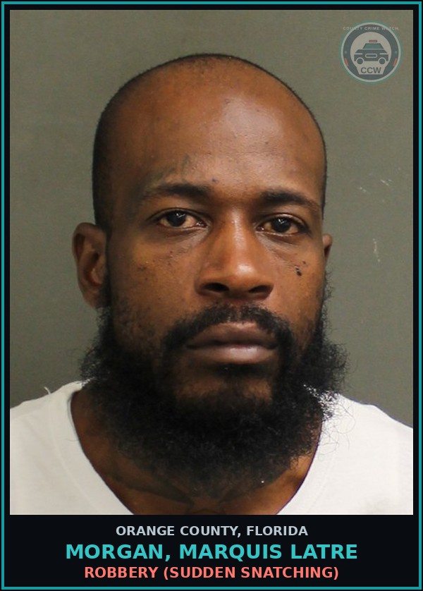 Booking mugshot of MORGAN, MARQUIS LATRE in Orange County