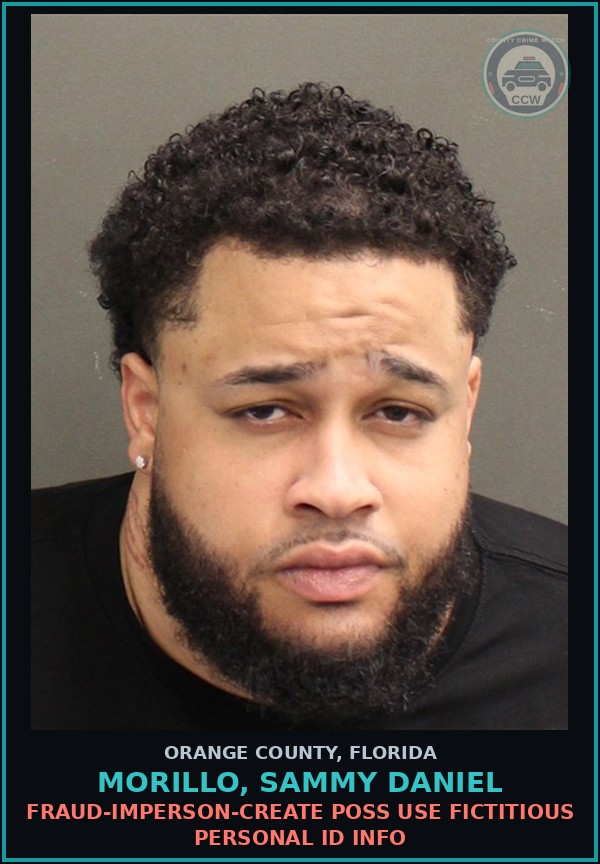 Booking mugshot of MORILLO, SAMMY DANIEL in Orange County