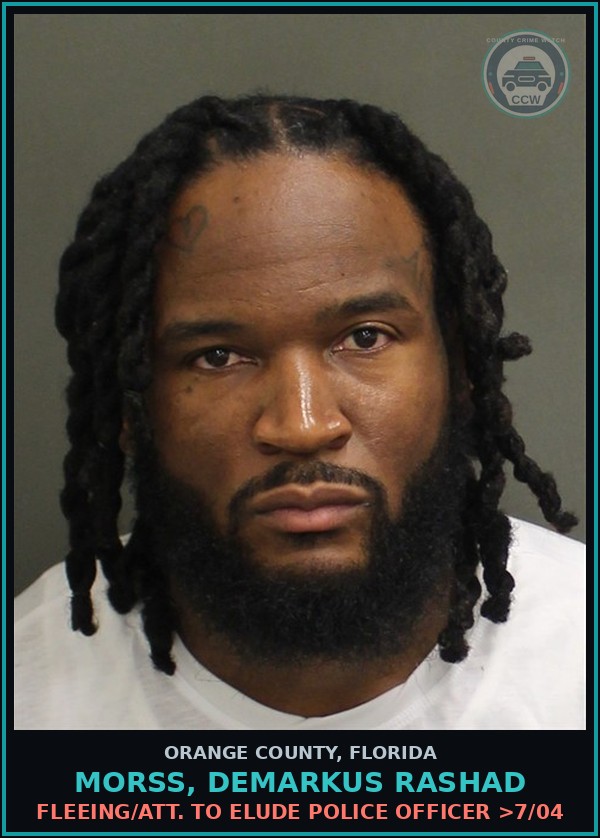 Booking mugshot of MORSS, DEMARKUS RASHAD in Orange County
