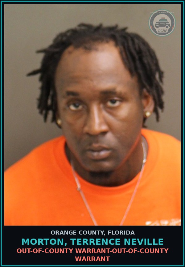 Booking mugshot of MORTON, TERRENCE NEVILLE in Orange County