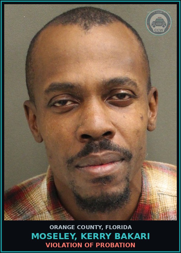 Booking mugshot of MOSELEY, KERRY BAKARI in Orange County