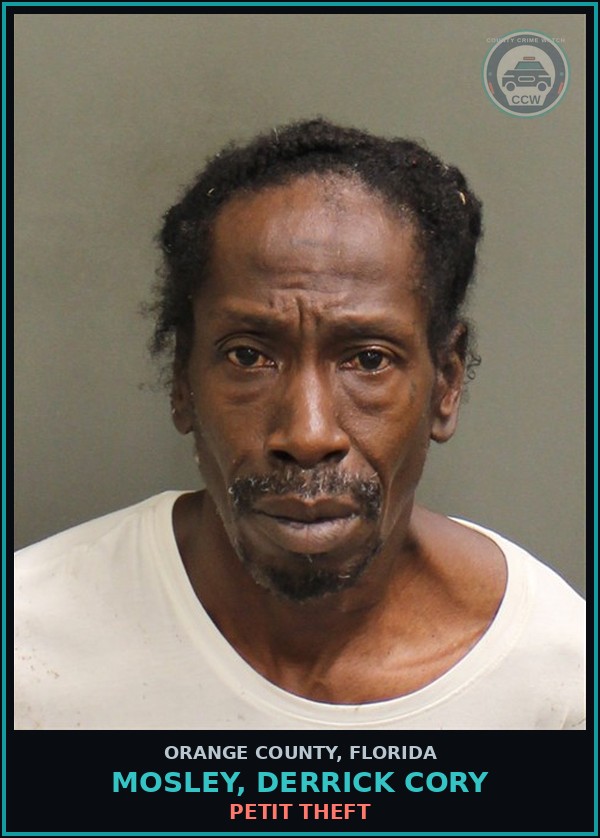 Booking mugshot of MOSLEY, DERRICK CORY in Orange County