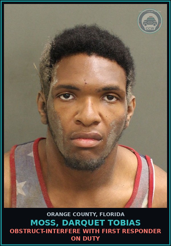 Booking mugshot of MOSS, DARQUET TOBIAS in Orange County