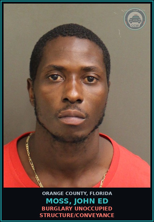 Booking mugshot of MOSS, JOHN ED in Orange County