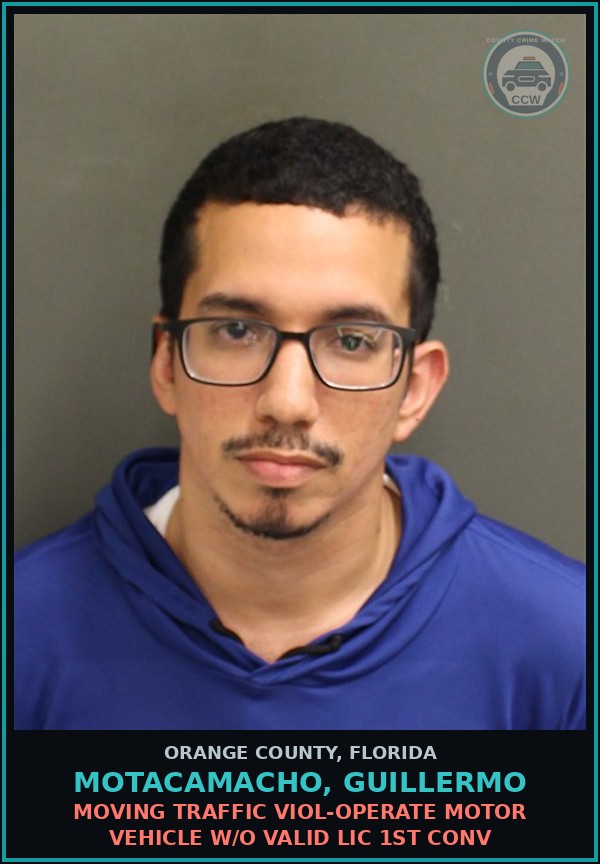 Booking mugshot of MOTACAMACHO, GUILLERMO in Orange County