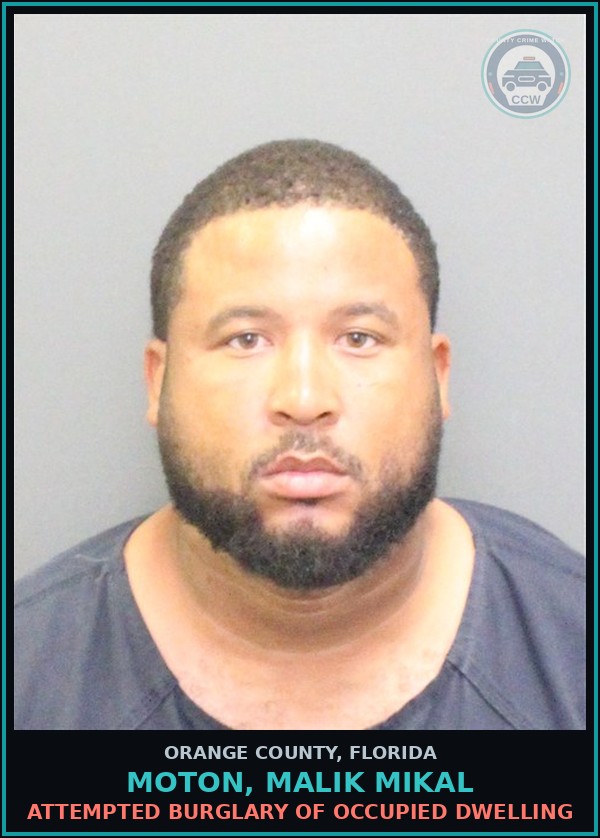 Booking mugshot of MOTON, MALIK MIKAL in Orange County