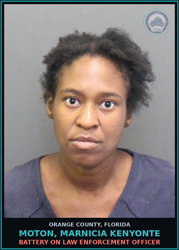 Booking mugshot of MOTON, MARNICIA KENYONTE in Orange County