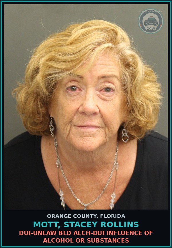 Booking mugshot of MOTT, STACEY ROLLINS in Orange County
