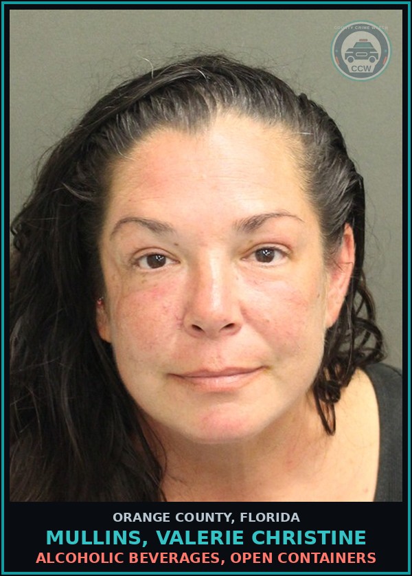 Booking mugshot of MULLINS, VALERIE CHRISTINE in Orange County