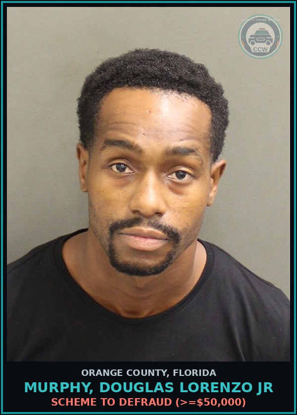 Booking mugshot of MURPHY, DOUGLAS LORENZO JR in Orange County