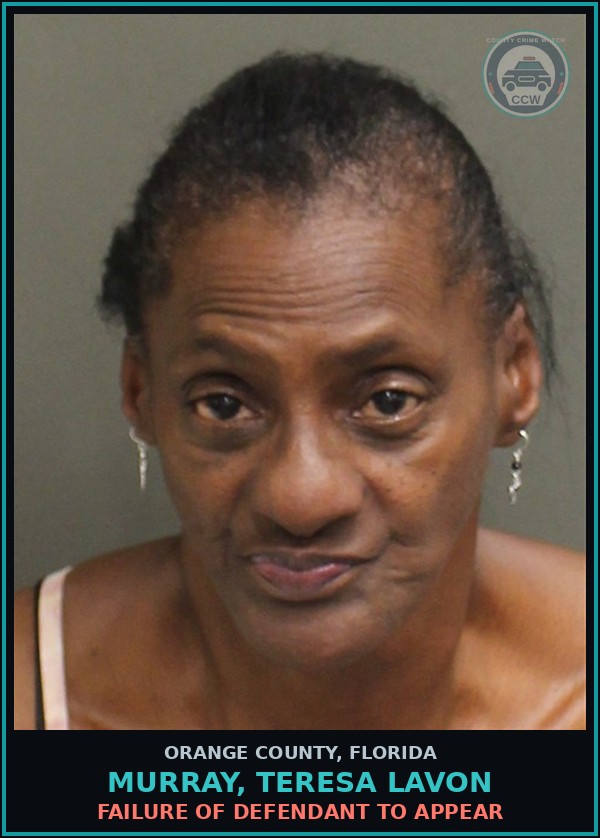 Booking mugshot of MURRAY, TERESA LAVON in Orange County