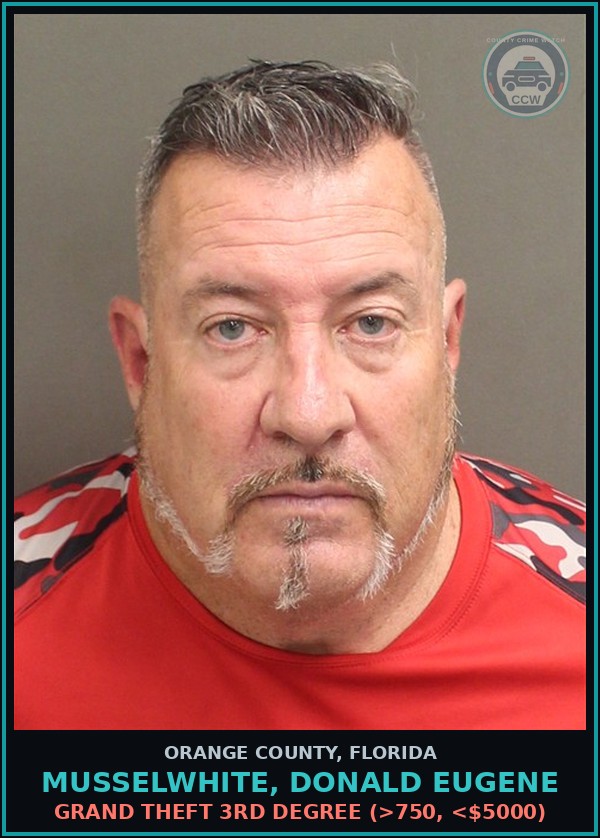 Booking mugshot of MUSSELWHITE, DONALD EUGENE in Orange County