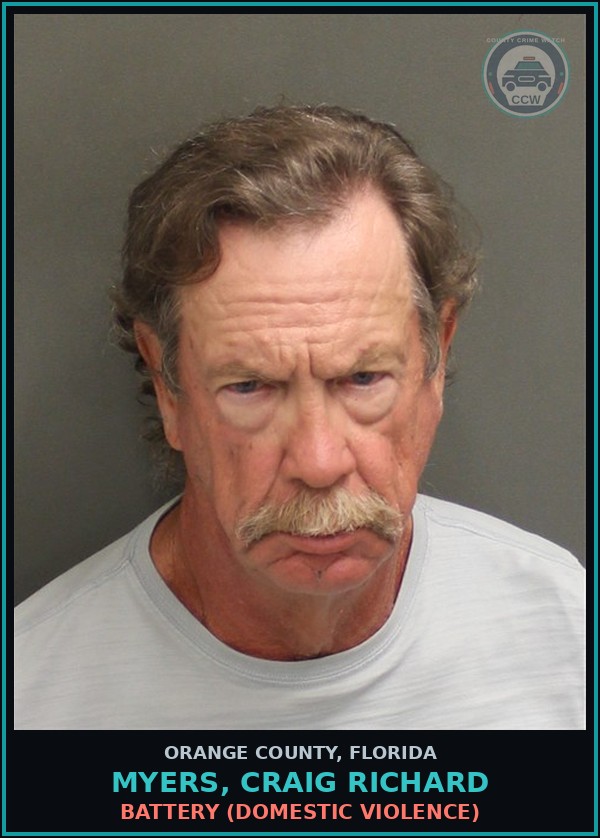 Booking mugshot of MYERS, CRAIG RICHARD in Orange County