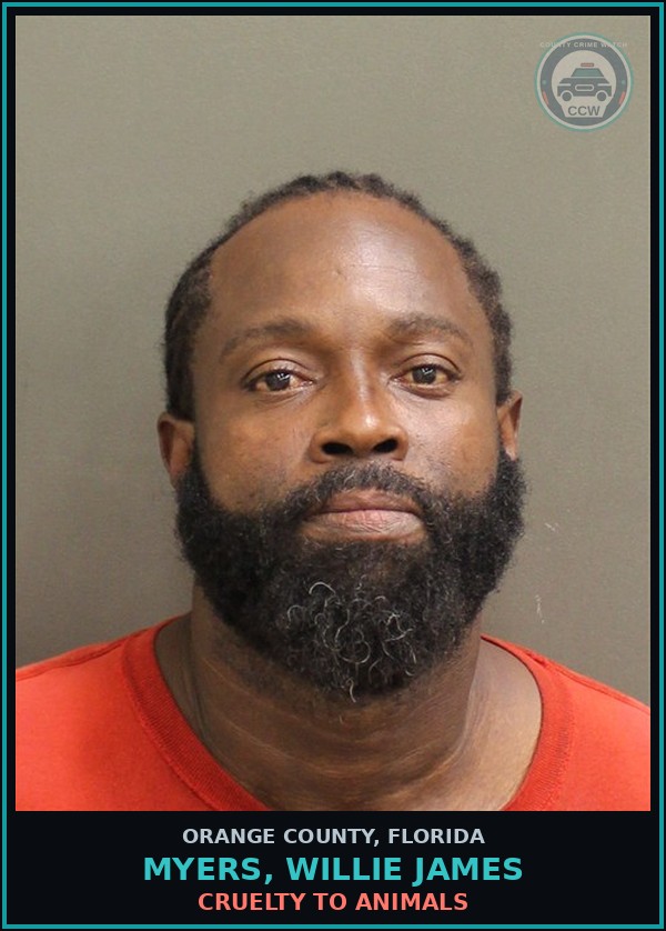 Booking mugshot of MYERS, WILLIE JAMES in Orange County