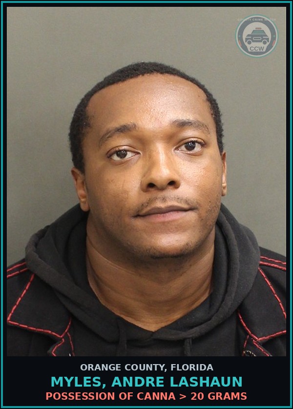 Booking mugshot of MYLES, ANDRE LASHAUN in Orange County
