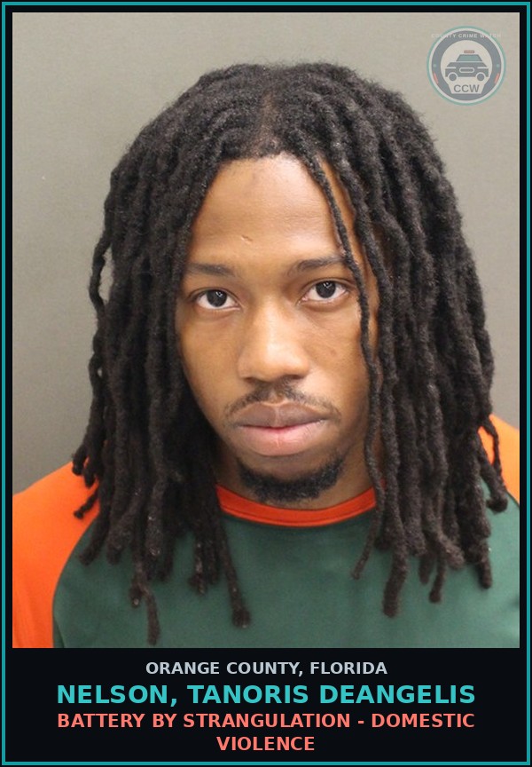 Booking mugshot of NELSON, TANORIS DEANGELIS in Orange County