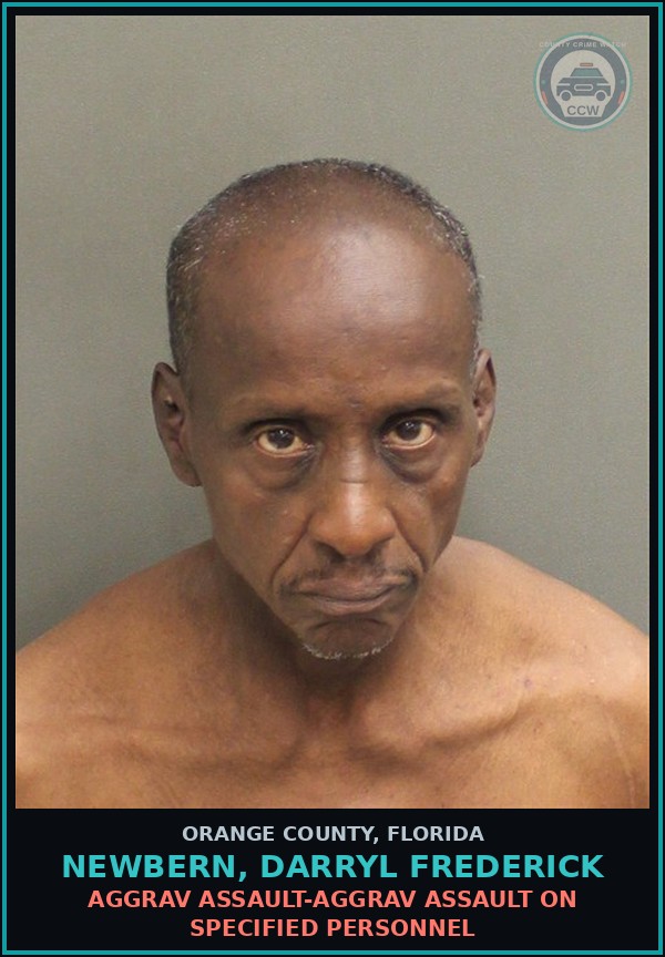 Booking mugshot of NEWBERN, DARRYL FREDERICK in Orange County