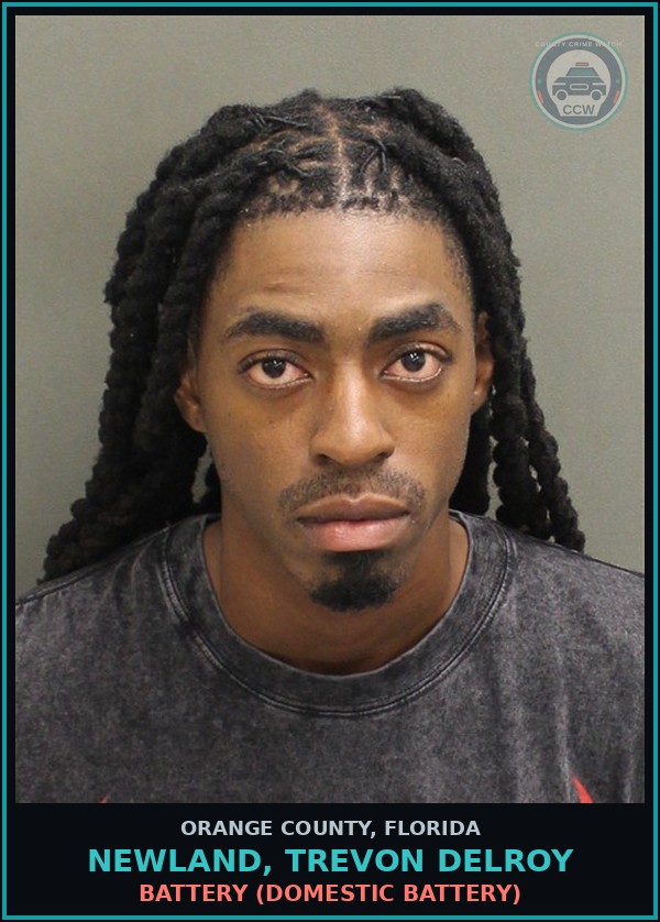 Booking mugshot of NEWLAND, TREVON DELROY in Orange County