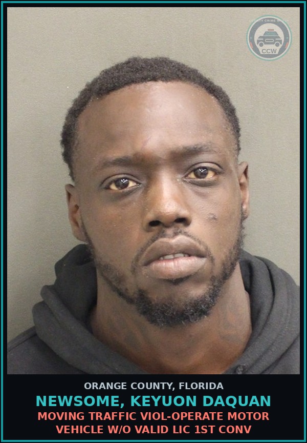 Booking mugshot of NEWSOME, KEYUON DAQUAN in Orange County