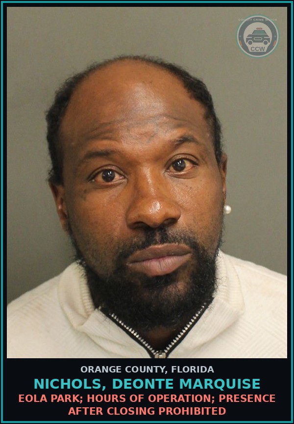 Booking mugshot of NICHOLS, DEONTE MARQUISE in Orange County