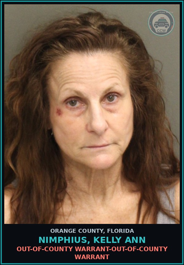 Booking mugshot of NIMPHIUS, KELLY ANN in Orange County