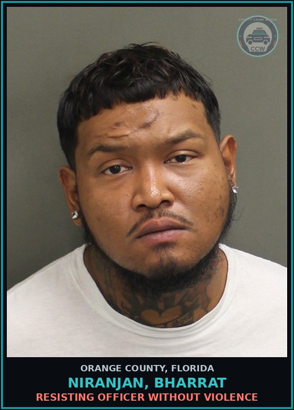 Booking mugshot of NIRANJAN, BHARRAT in Orange County