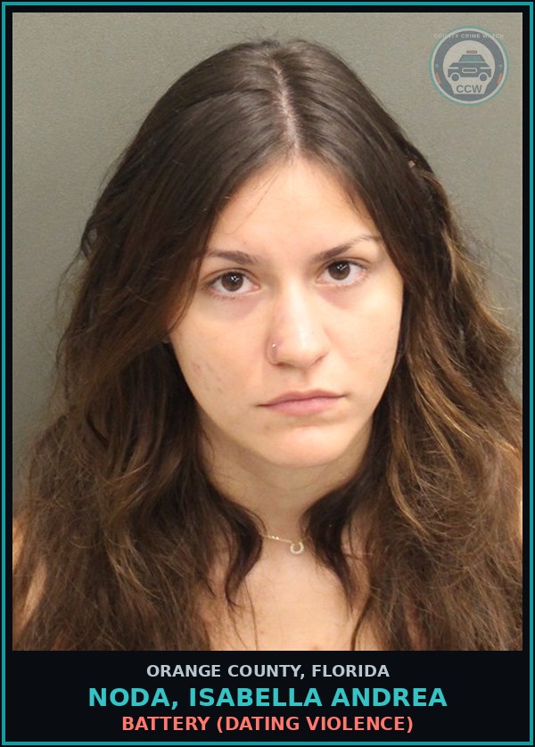 Booking mugshot of NODA, ISABELLA ANDREA in Orange County