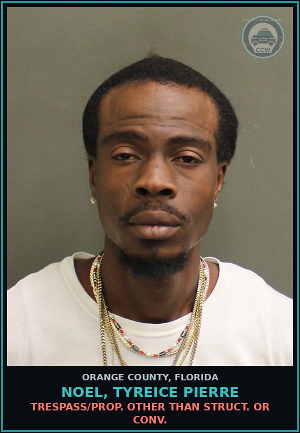 Booking mugshot of NOEL, TYREICE PIERRE in Orange County