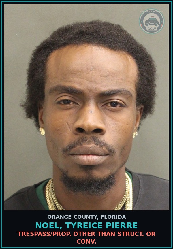 Booking mugshot of NOEL, TYREICE PIERRE in Orange County