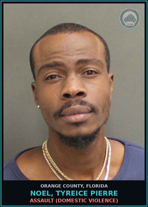 Booking mugshot of NOEL, TYREICE PIERRE in Orange County