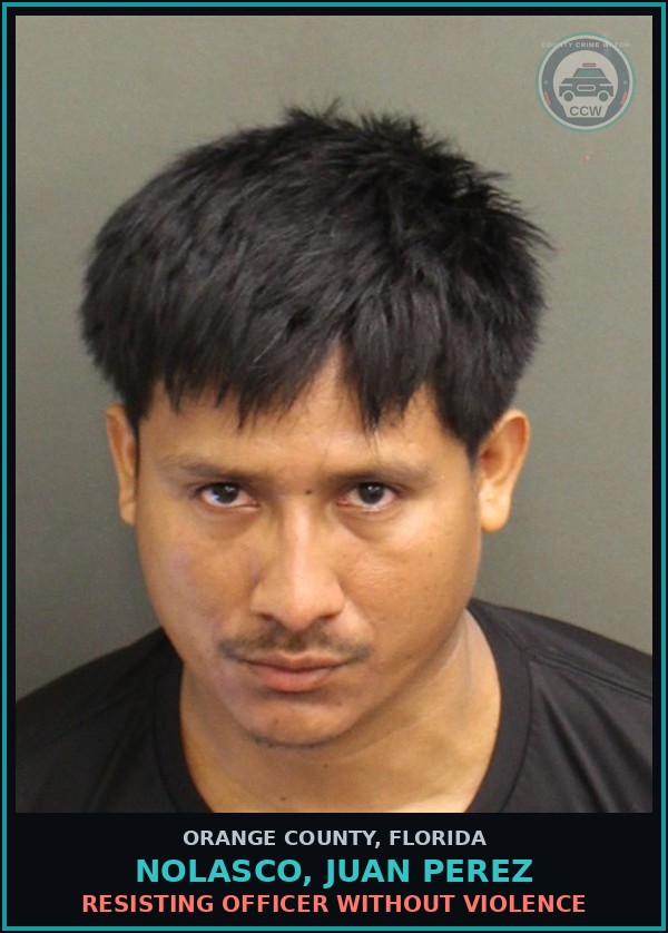 Booking mugshot of NOLASCO, JUAN PEREZ in Orange County