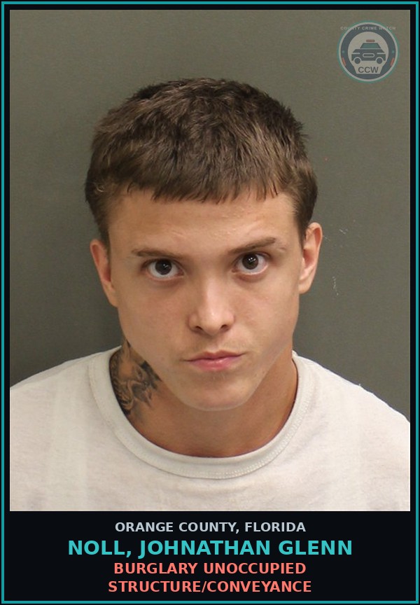 Booking mugshot of NOLL, JOHNATHAN GLENN in Orange County
