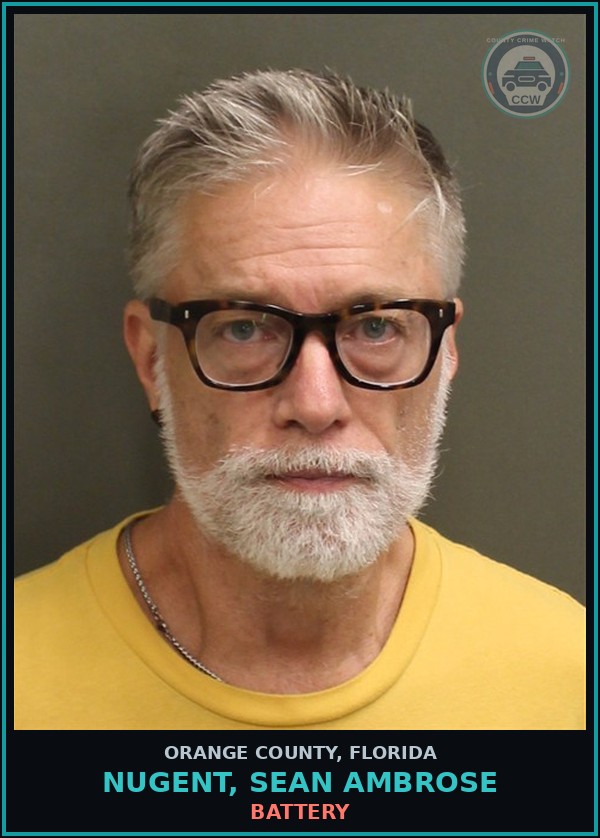 Booking mugshot of NUGENT, SEAN AMBROSE in Orange County