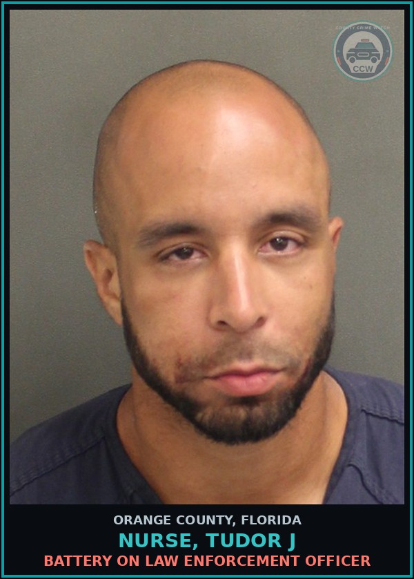 Booking mugshot of NURSE, TUDOR J in Orange County