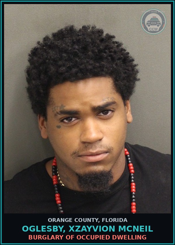 Booking mugshot of OGLESBY, XZAYVION MCNEIL in Orange County