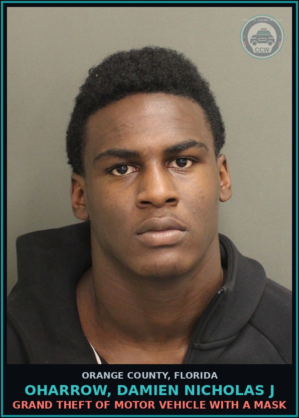 Booking mugshot of OHARROW, DAMIEN NICHOLAS J in Orange County