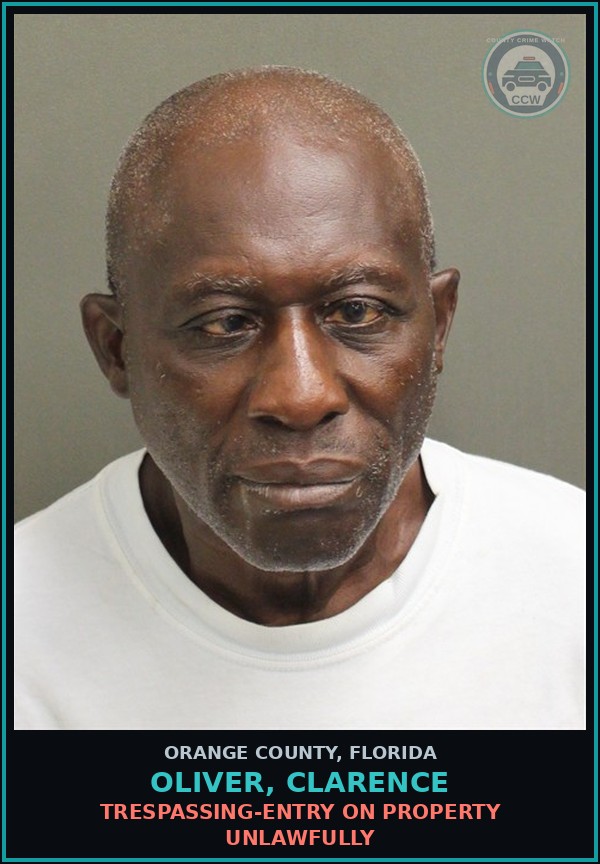 Booking mugshot of OLIVER, CLARENCE in Orange County