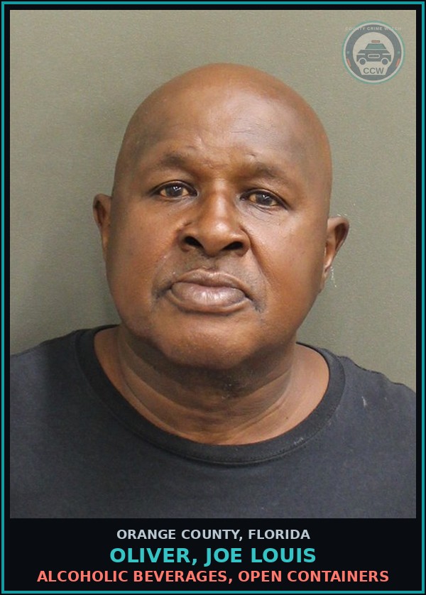 Booking mugshot of OLIVER, JOE LOUIS in Orange County