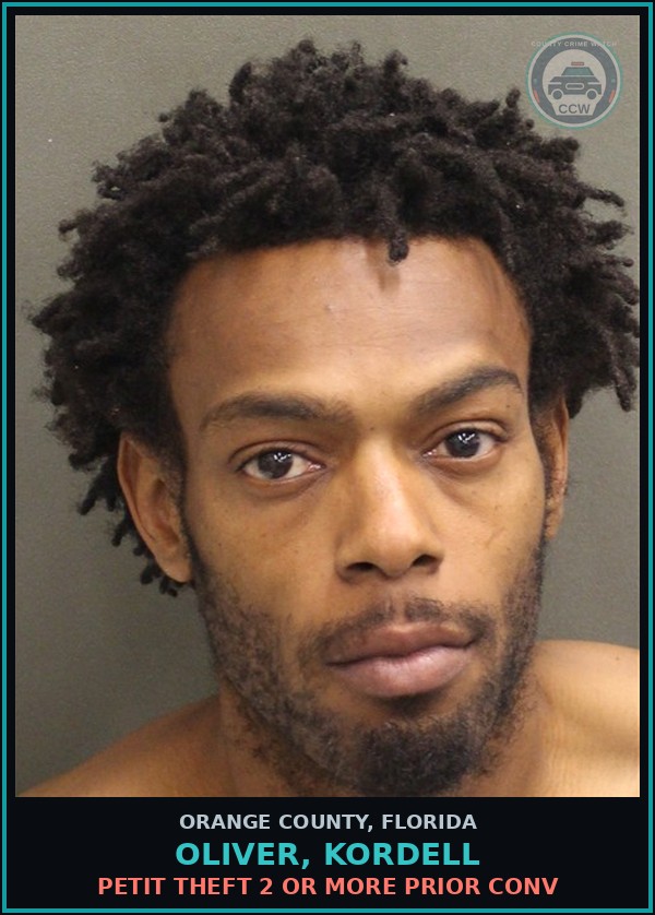 Booking mugshot of OLIVER, KORDELL in Orange County