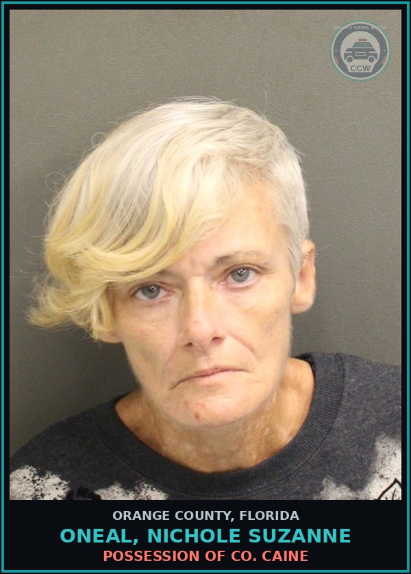 Booking mugshot of ONEAL, NICHOLE SUZANNE in Orange County