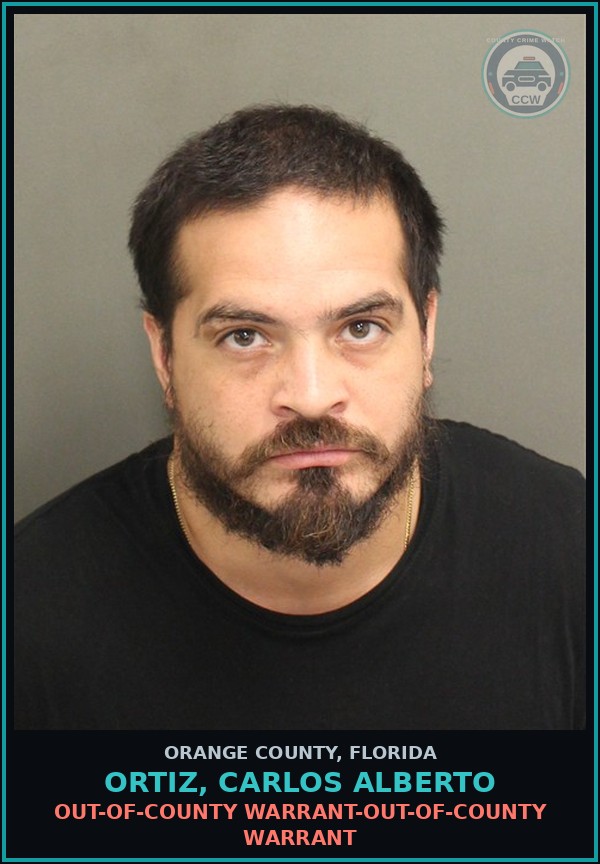 Booking mugshot of ORTIZ, CARLOS ALBERTO in Orange County