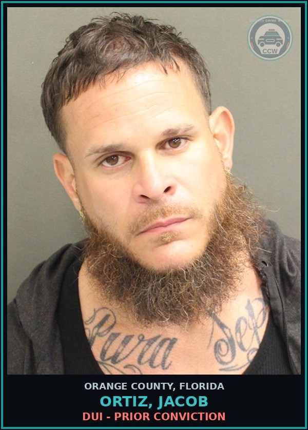 Booking mugshot of ORTIZ, JACOB in Orange County